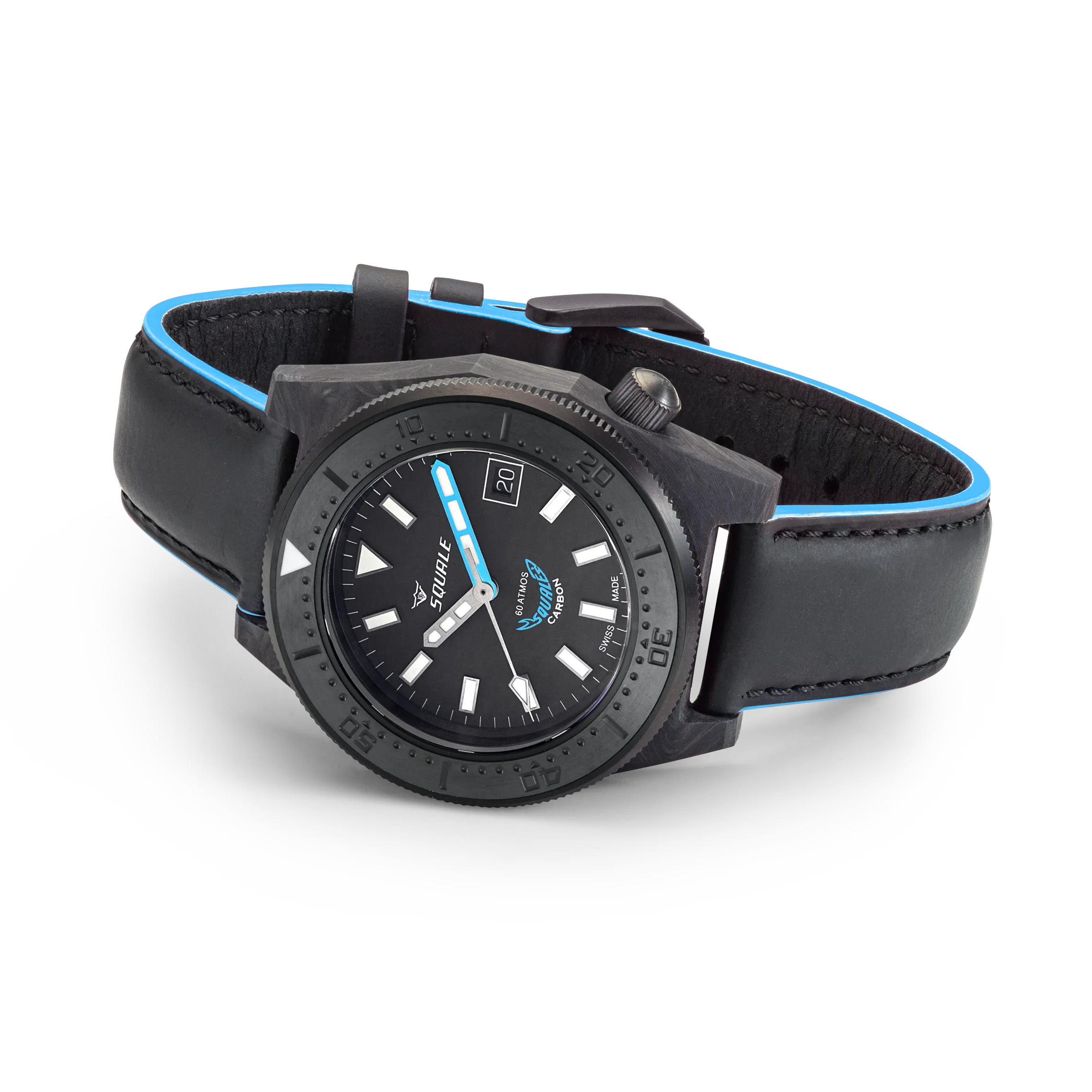 Squale 60 Atmos T-183 Forged Carbon Blue T-183FCBL