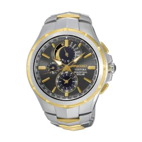 SSC376P-9 - Mens Two Tone Perpetual Calendar Coutura Solar Sports Watch