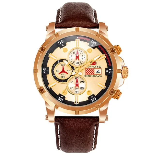 Stylish Wood Chronograph Military Mens Watch