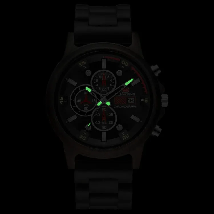 Stylish Wood Chronograph Military Mens Watch