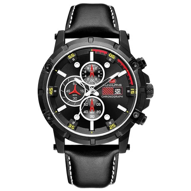 Stylish Wood Chronograph Military Mens Watch