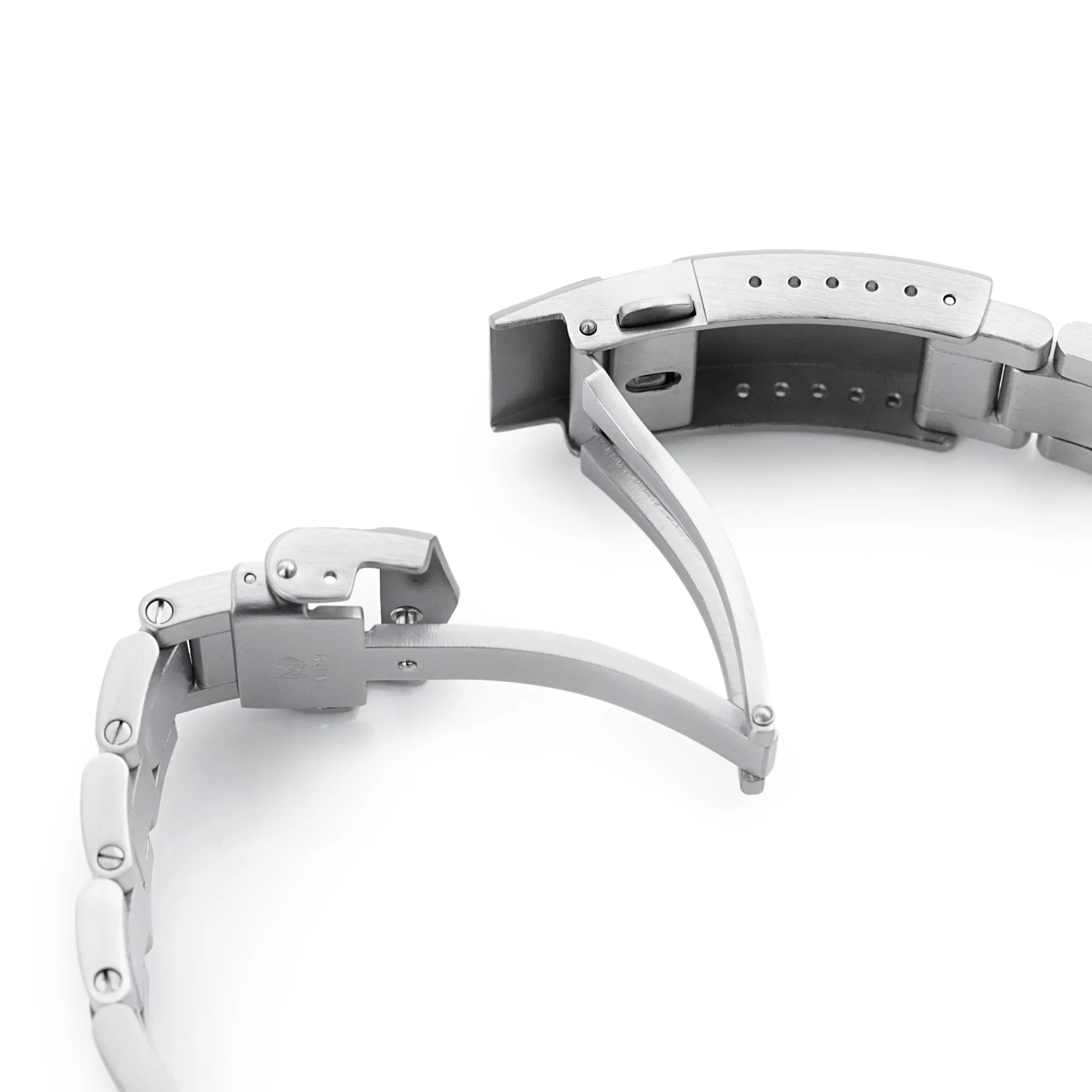 Super-O Boyer for Seiko MM300 Prospex Marinemaster V-Clasp, Brushed
