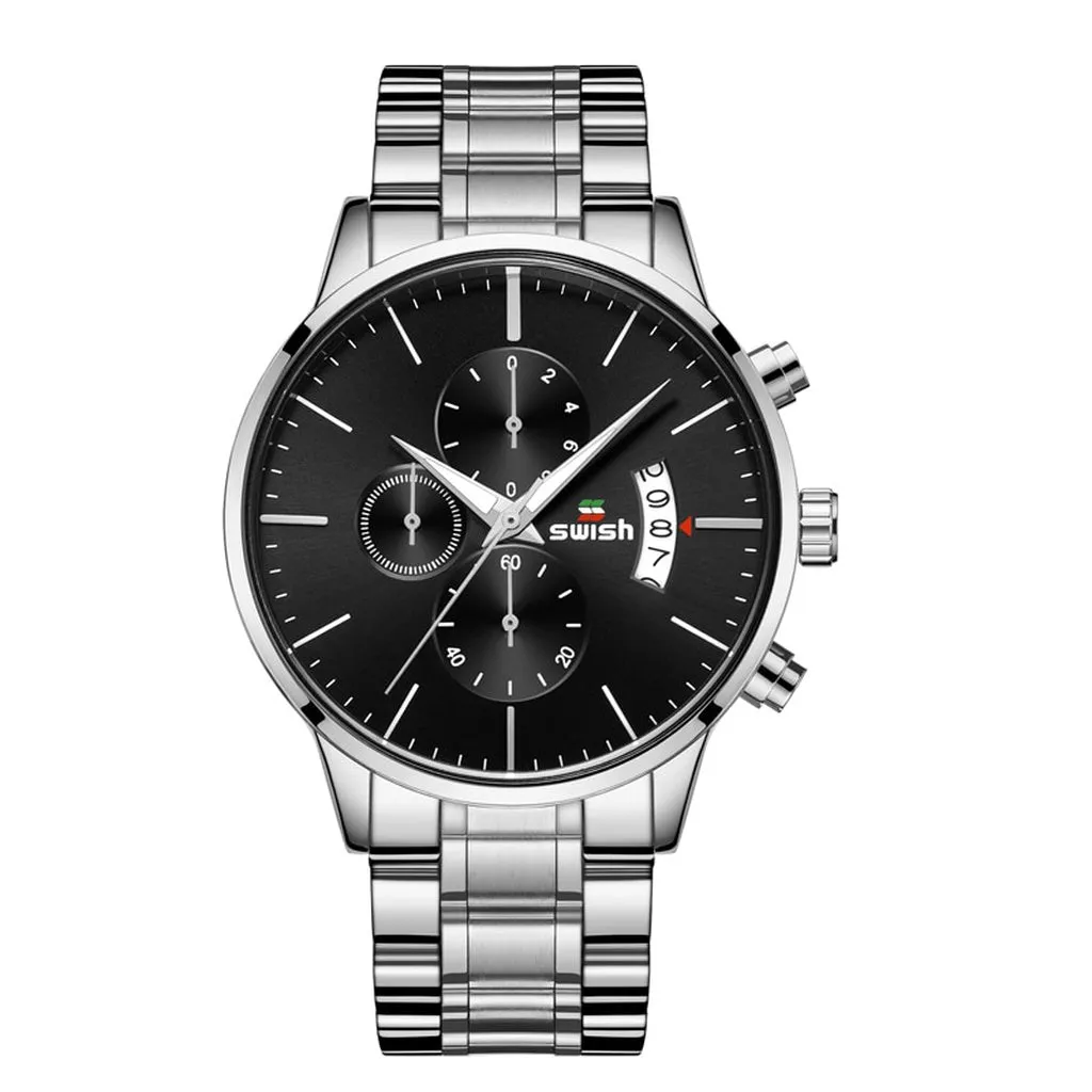 SWISH Men Watch 2022 Waterproof Stainless Steel Sport Quartz Clock Men's Watches Top Brand Luxury Man Wristwatch