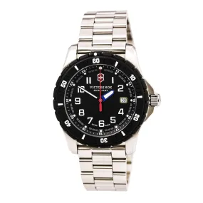 Swiss Army 241675 Men's Maverick Sport Black Dial Stainless Steel Bracelet Watch
