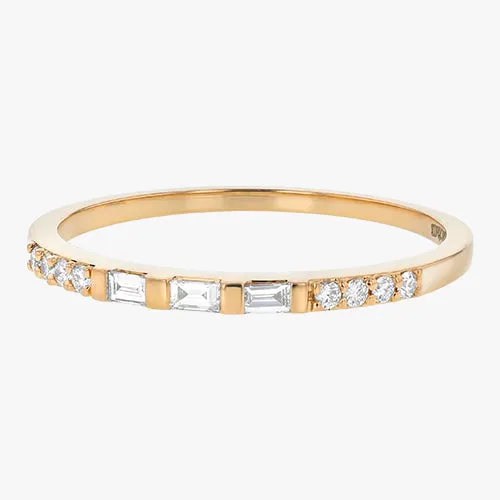 The Baguette and Round Diamond Band