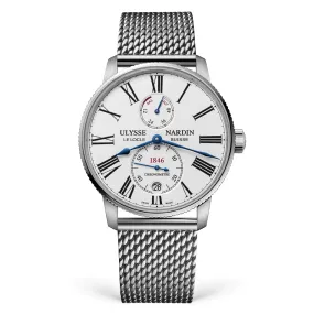 Ulysse Nardin - Marine Torpilleur White - Steel Mesh Bracelet - 42mm