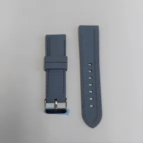 Unisex 25mm Light Grey Silicone Watch Strap