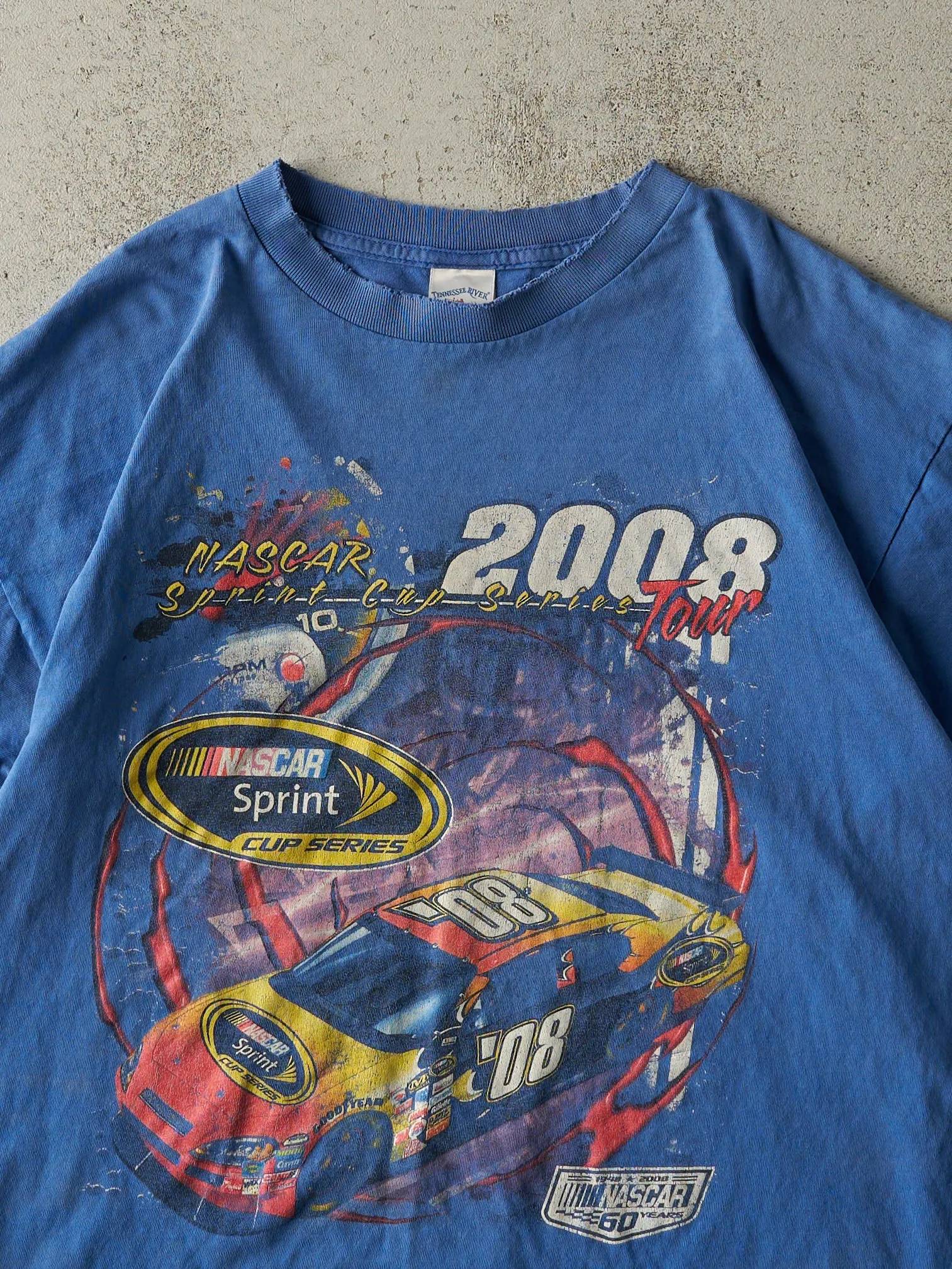 Vintage 08' Faded Blue Nascar Sprint Cup Series Tee (M)