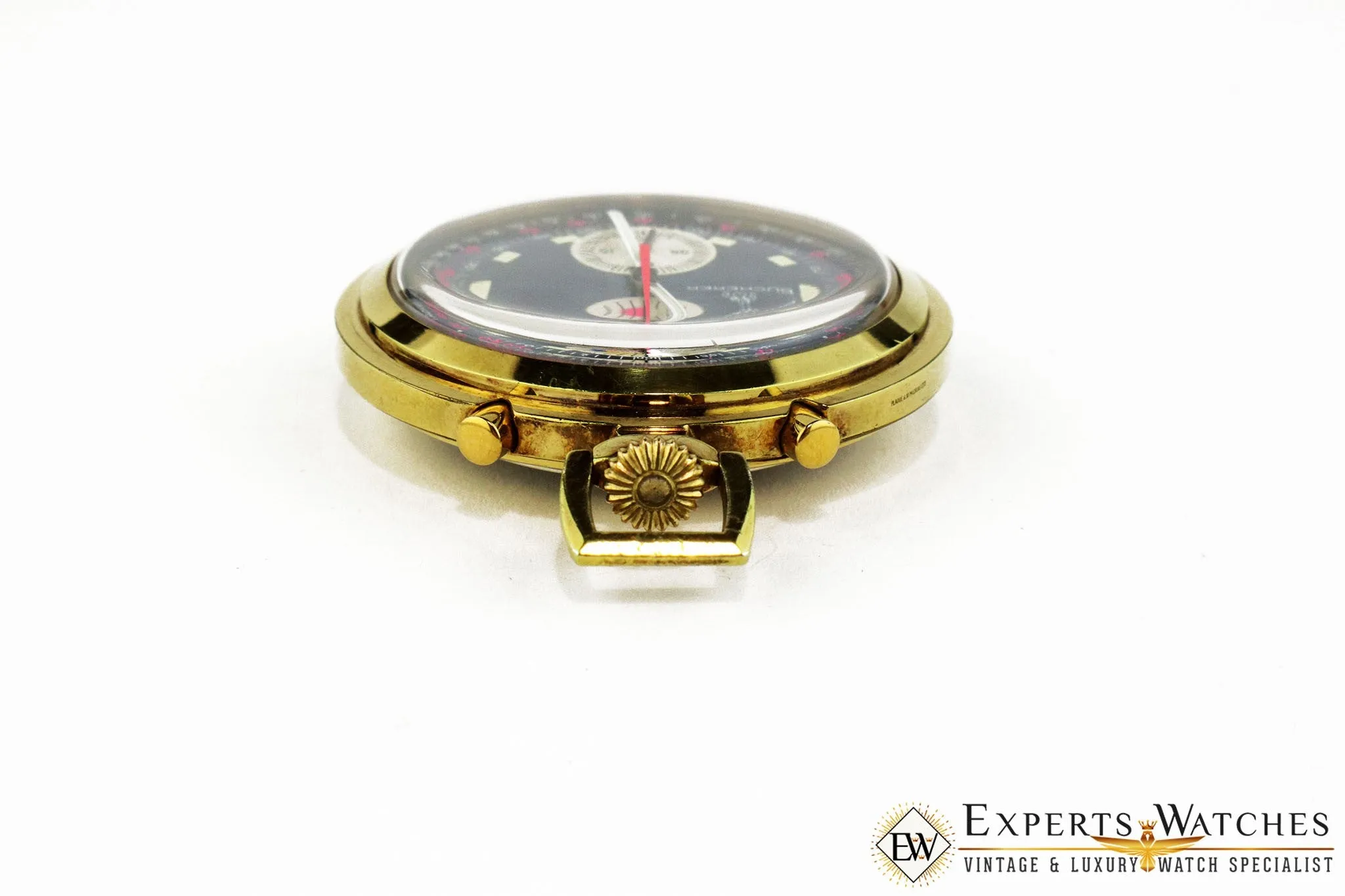 Vintage 1970s Bucherer Chronograph Panda Pocket Watch Regatta Doctor Soccer CPO