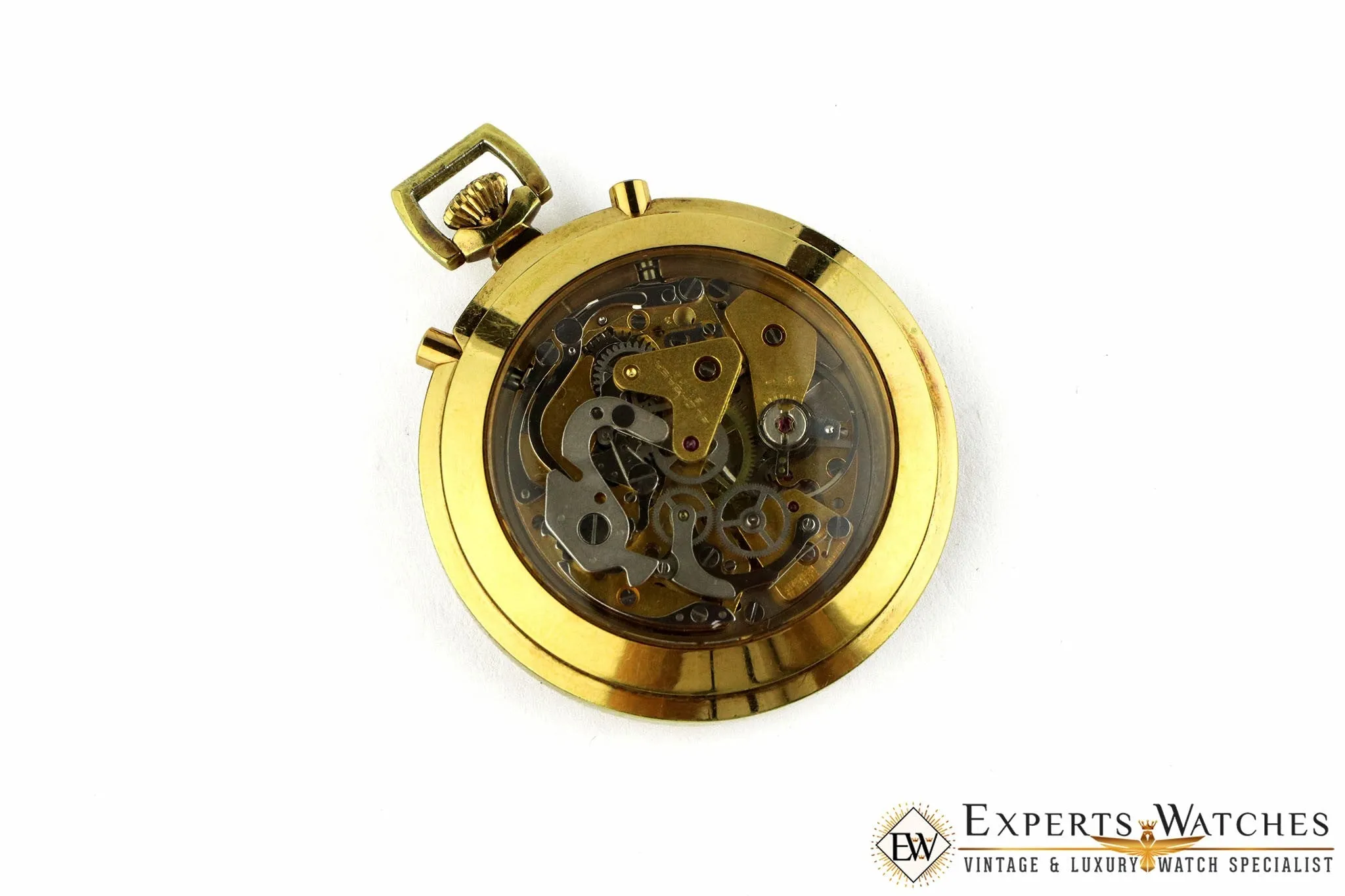 Vintage 1970s Bucherer Chronograph Panda Pocket Watch Regatta Doctor Soccer CPO