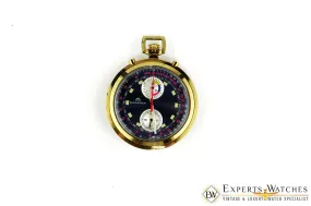 Vintage 1970s Bucherer Chronograph Panda Pocket Watch Regatta Doctor Soccer CPO