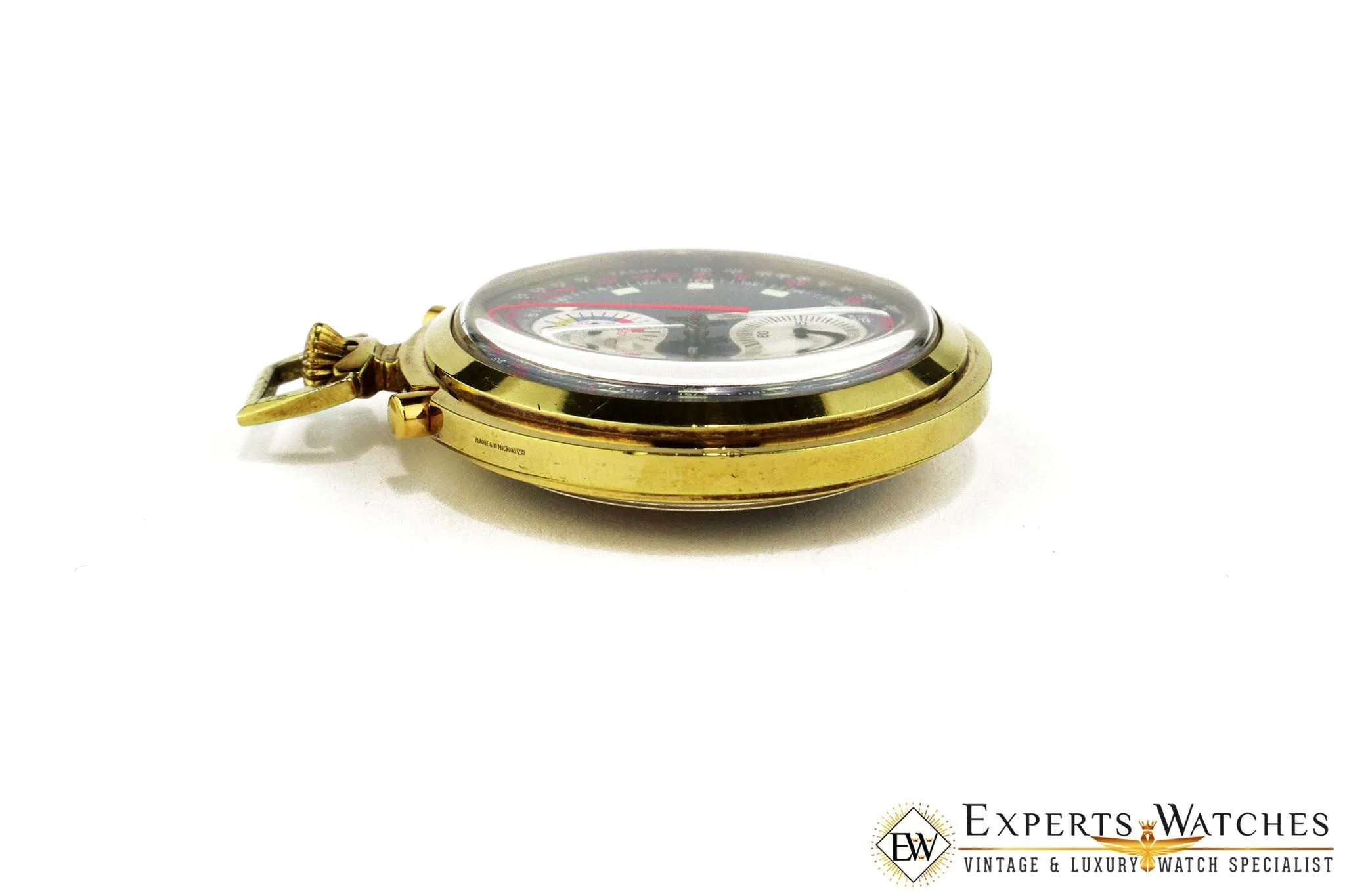 Vintage 1970s Bucherer Chronograph Panda Pocket Watch Regatta Doctor Soccer CPO