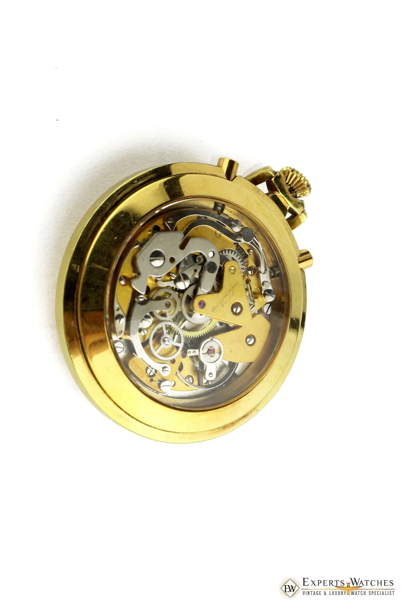Vintage 1970s Bucherer Chronograph Panda Pocket Watch Regatta Doctor Soccer CPO