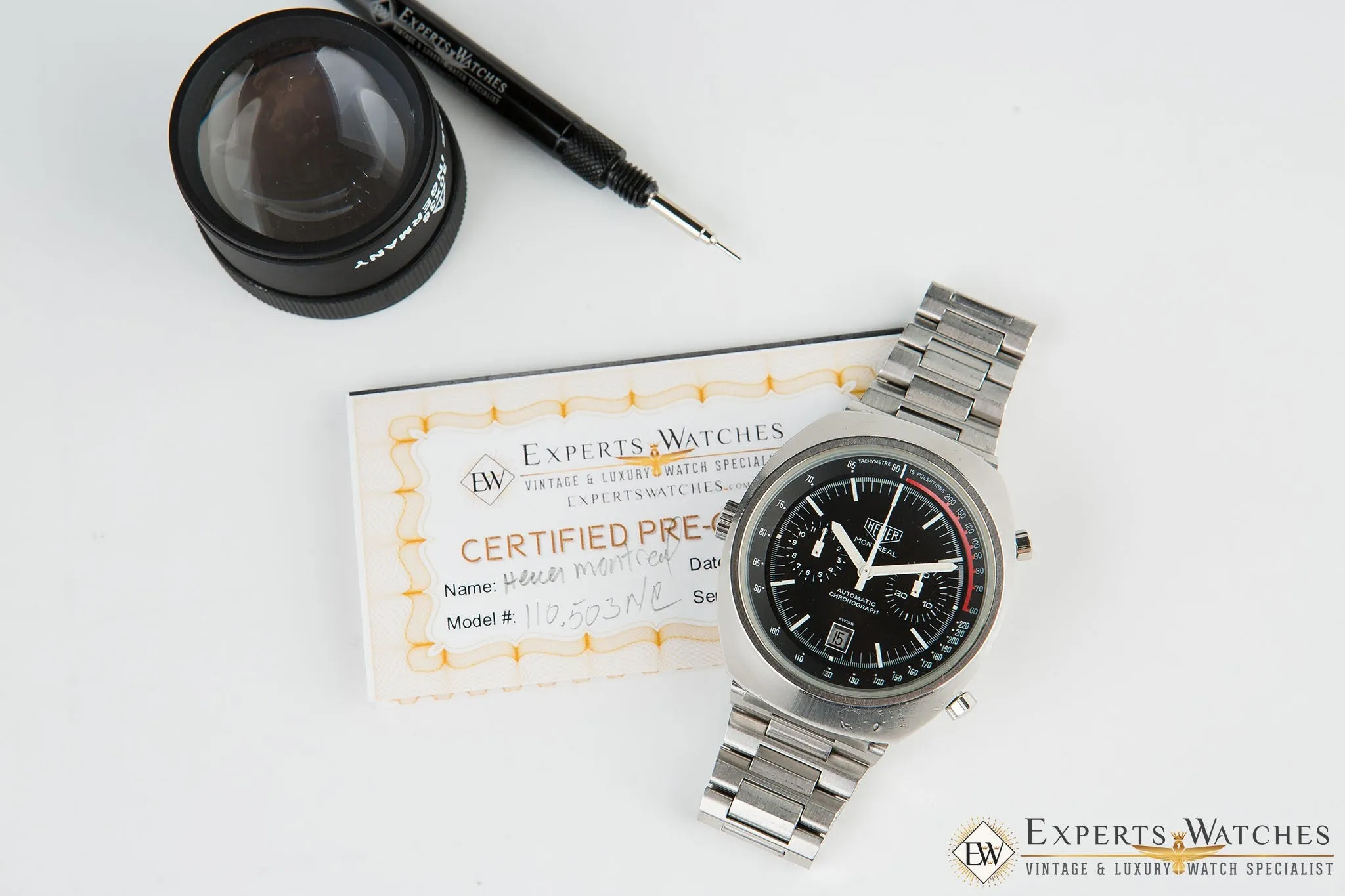 Vintage 1970's Heuer Montreal 110.503 NC Cal 12 Automatic Stefan Bellof NSA
