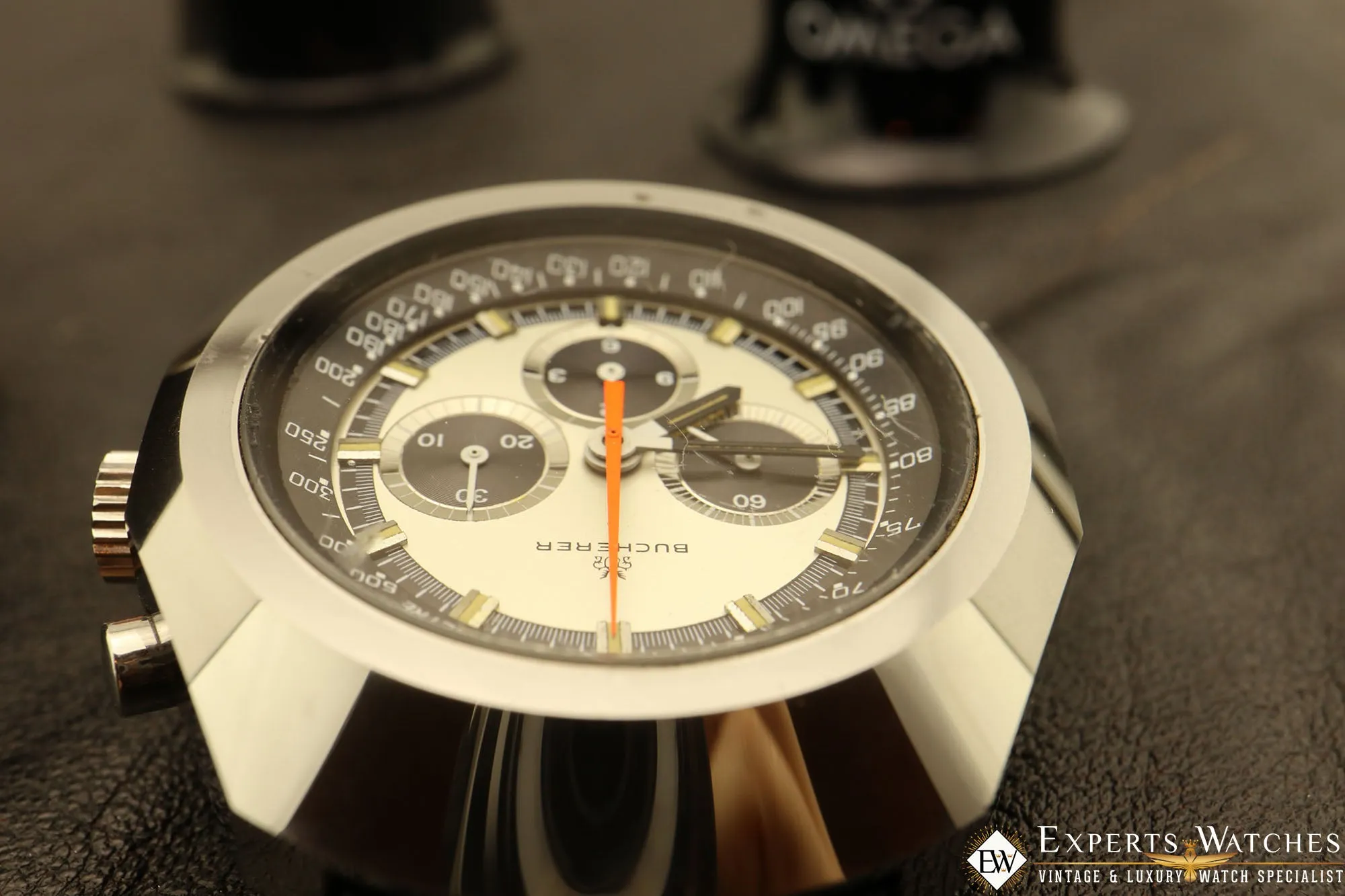 Vintage BUCHERER Chronograph Anakin Skywalker PANDA CAL.1873 861 TUGSTEN Watch