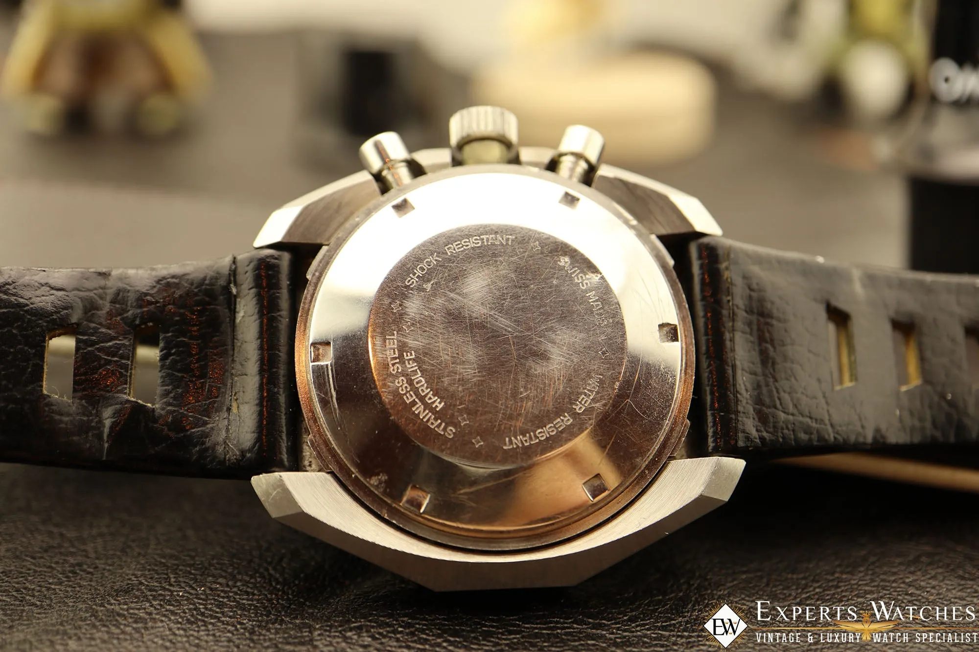 Vintage BUCHERER Chronograph Anakin Skywalker PANDA CAL.1873 861 TUGSTEN Watch