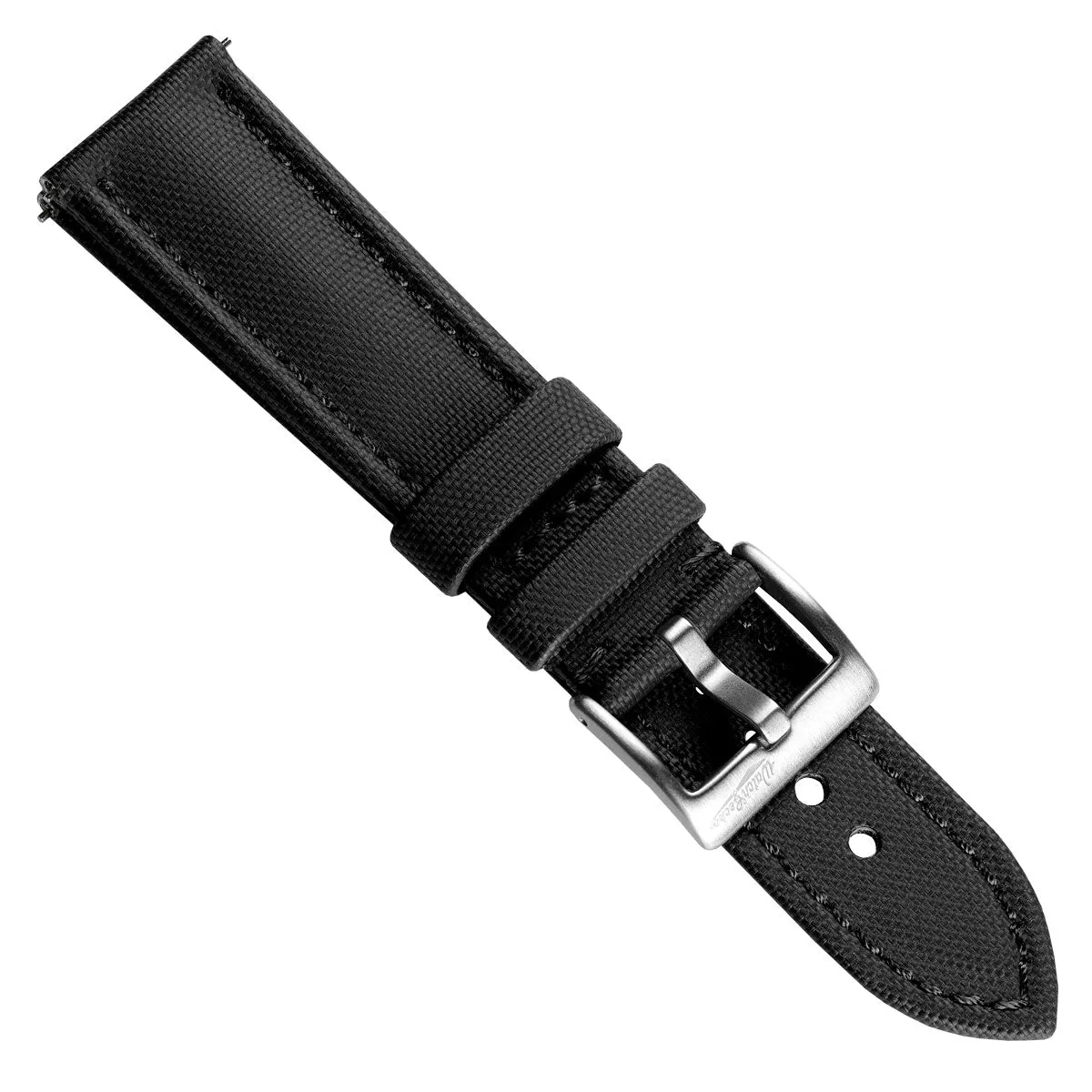 WatchGecko Atlas Sailcloth Watch Strap - Black