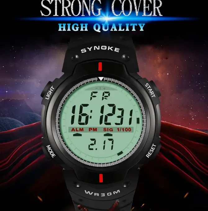 Waterproof Digital Sports Watch Military Tactical LED Light Wristwatch Mens Gift