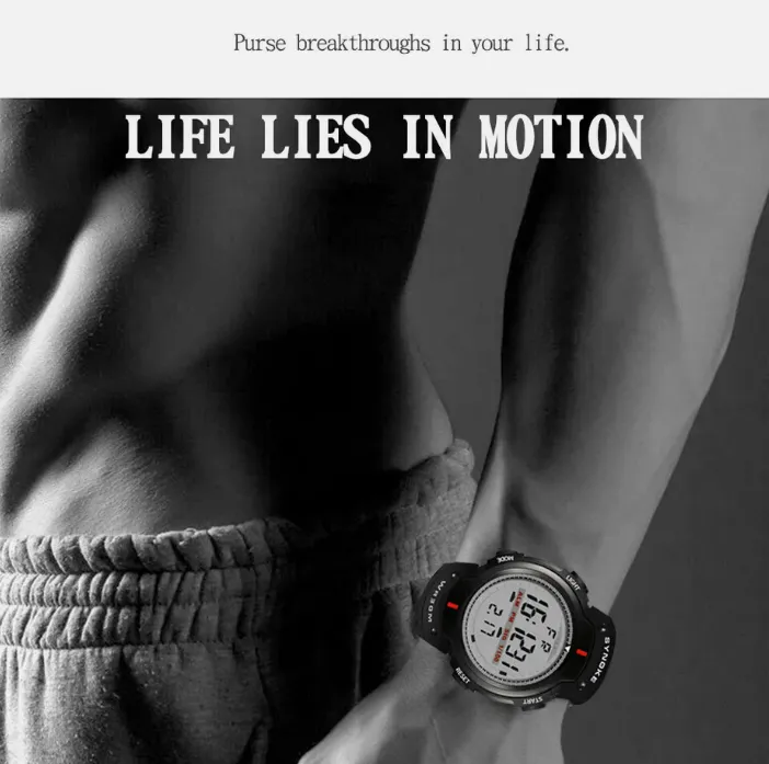 Waterproof Digital Sports Watch Military Tactical LED Light Wristwatch Mens Gift