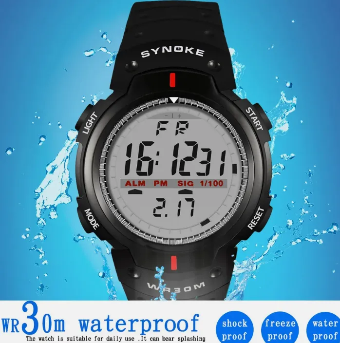 Waterproof Digital Sports Watch Military Tactical LED Light Wristwatch Mens Gift
