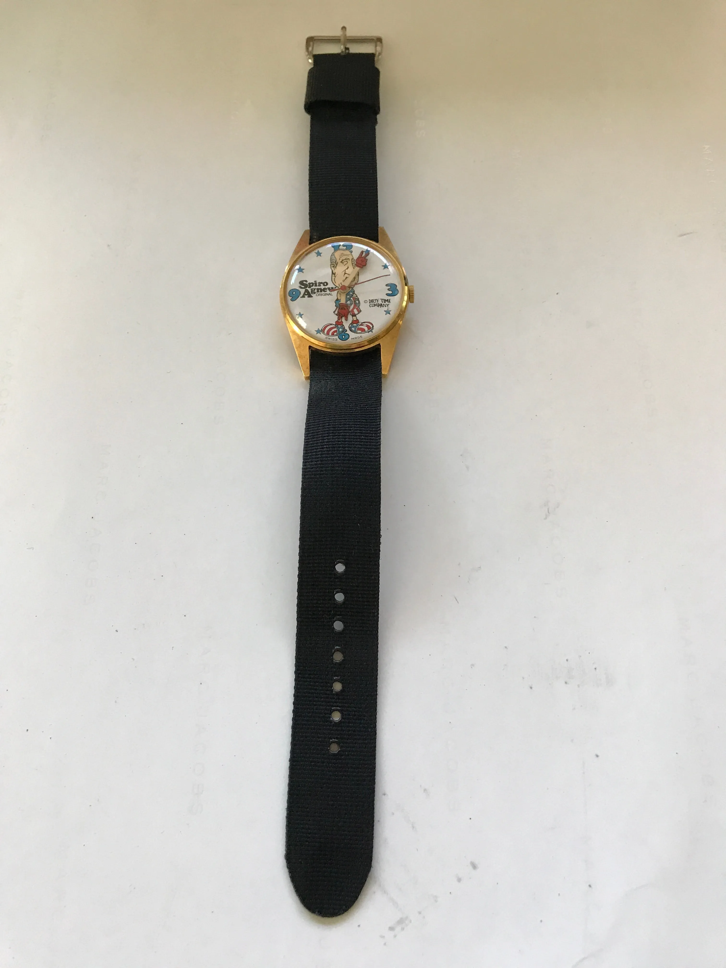 Wind-Up Mechanical Spiro Agnew Watch! Works Perfectly and Keeps Perfect Time! Retired! Rare! Hard To Find!