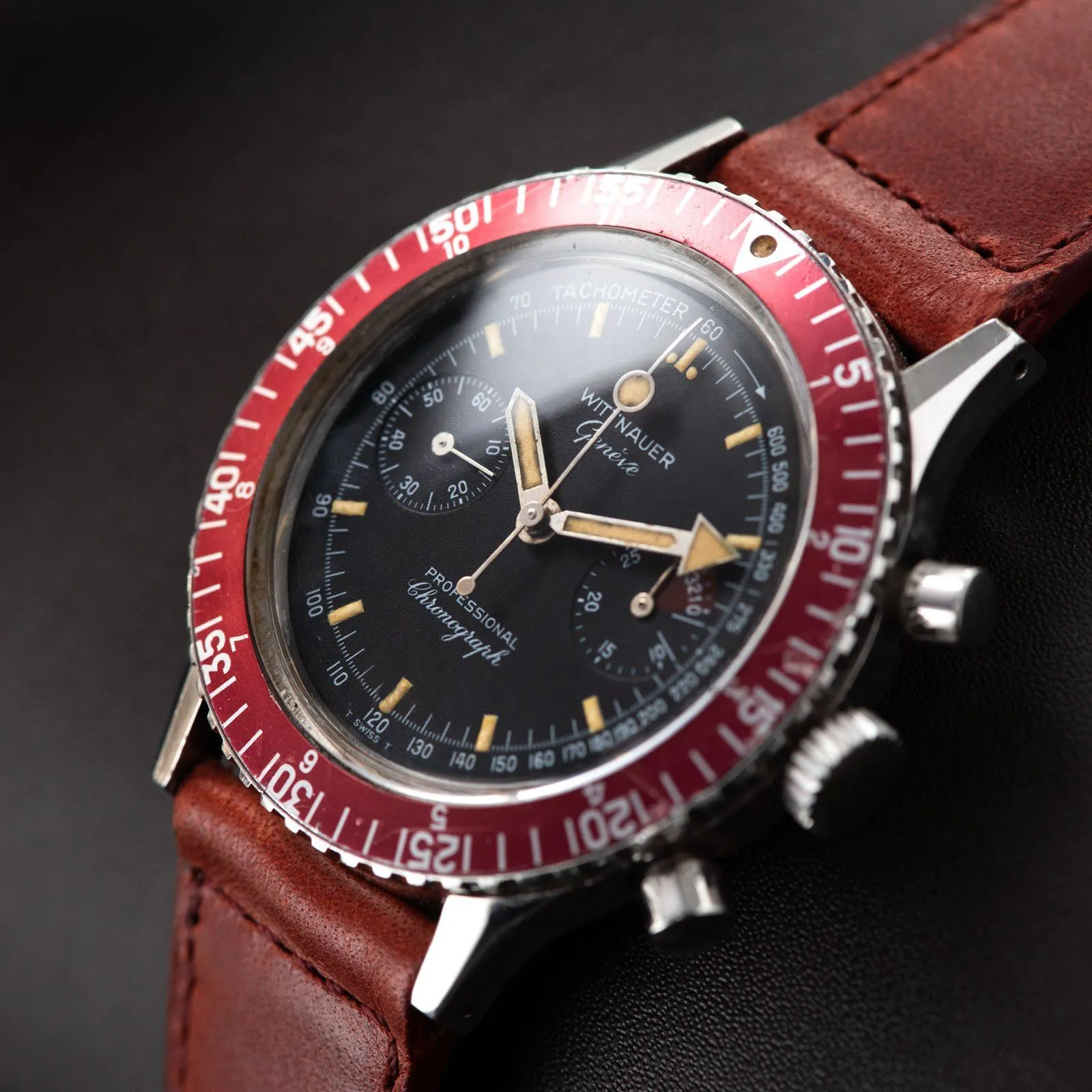 Wittnauer 239T Reference 7004A Steel Chronograph
