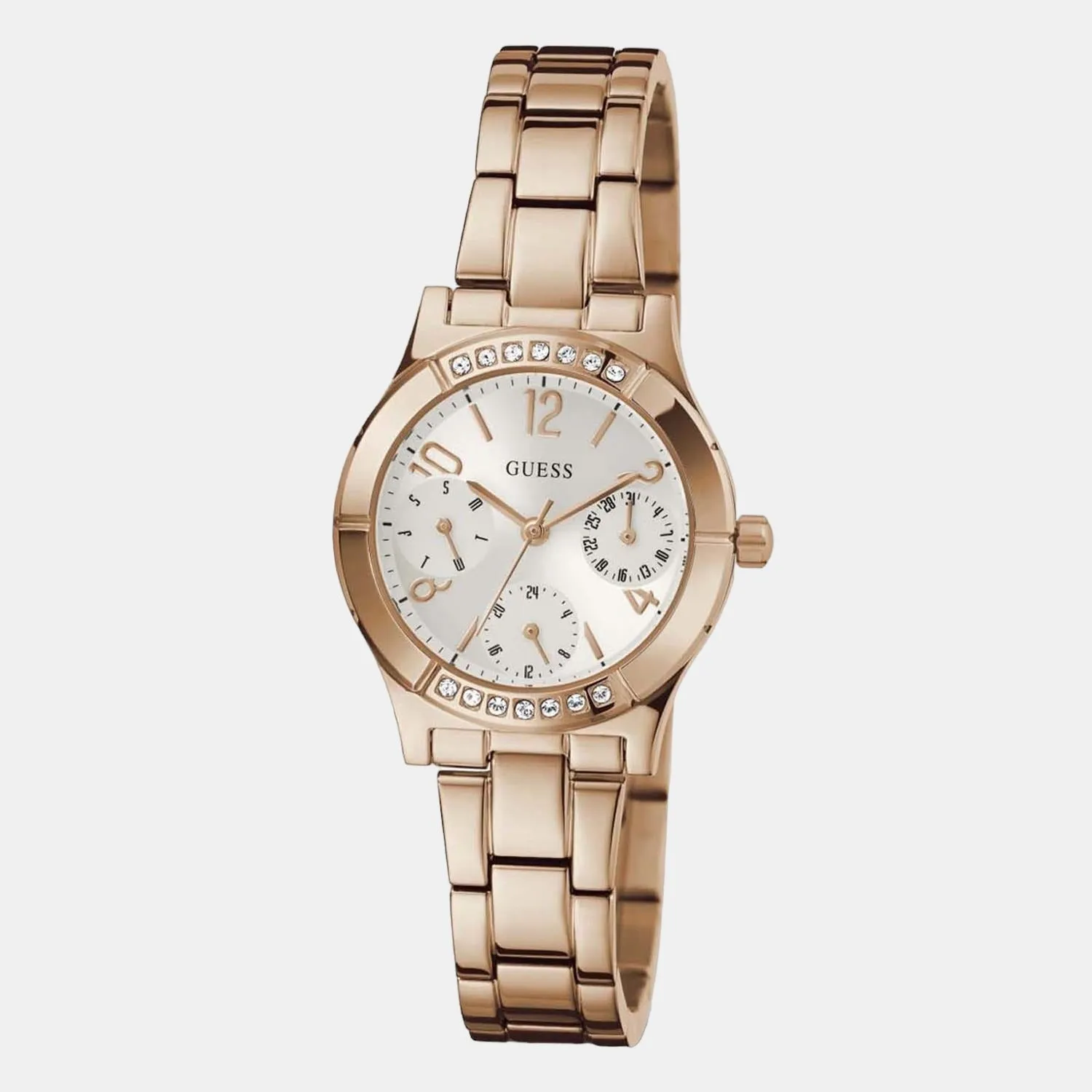 Women Rose Gold Stainless Steel Chronograph Watch GW0413L3