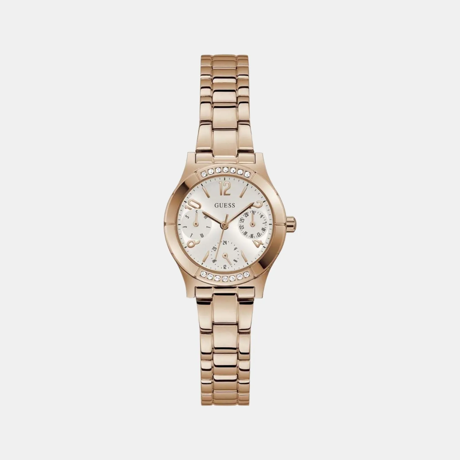 Women Rose Gold Stainless Steel Chronograph Watch GW0413L3