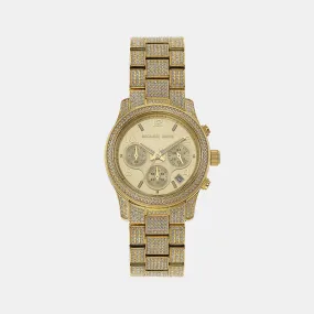 Women's Gold Chronograph Stainless Steel Watch MK7435