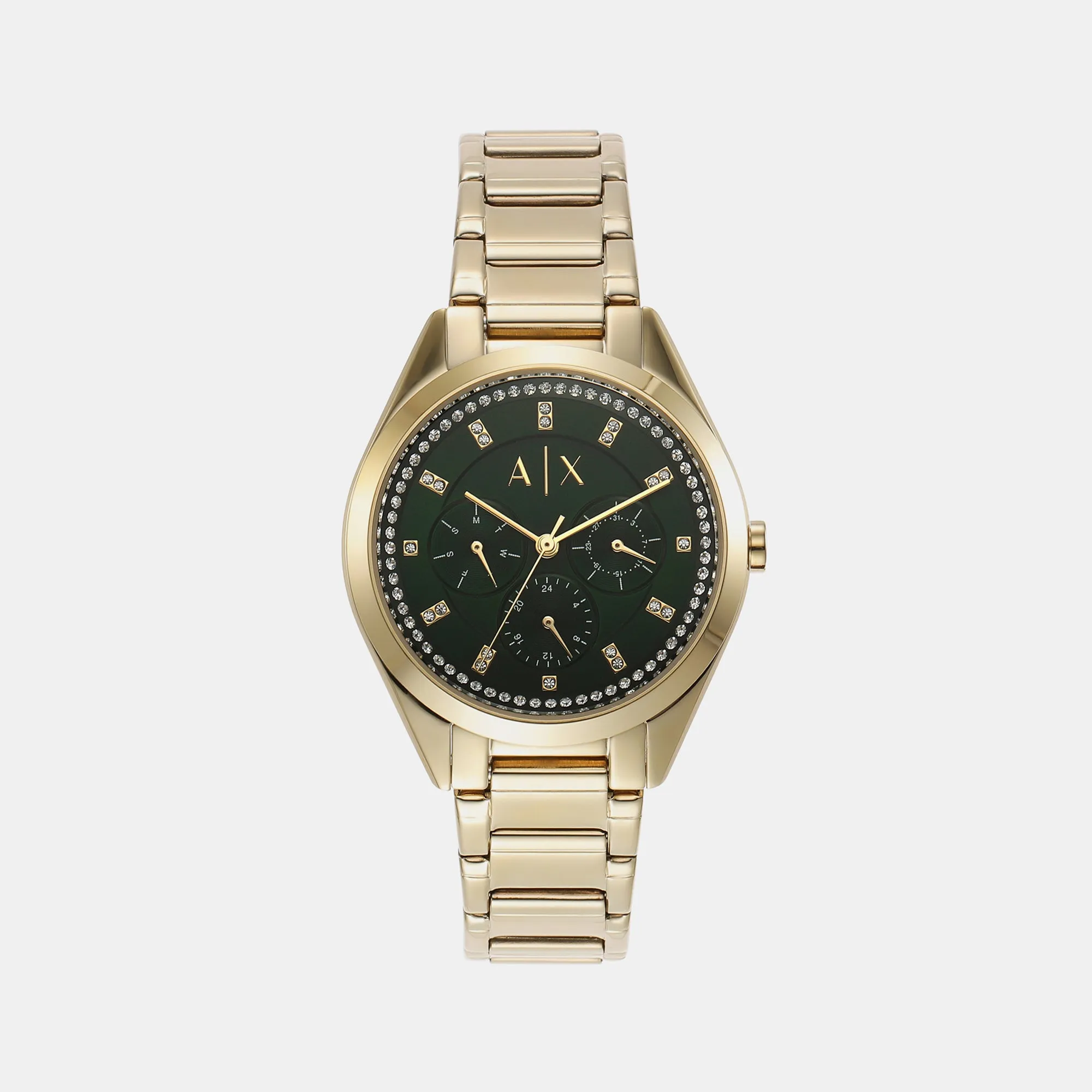 Women's Green Chronograph Stainless Steel Watch AX5661