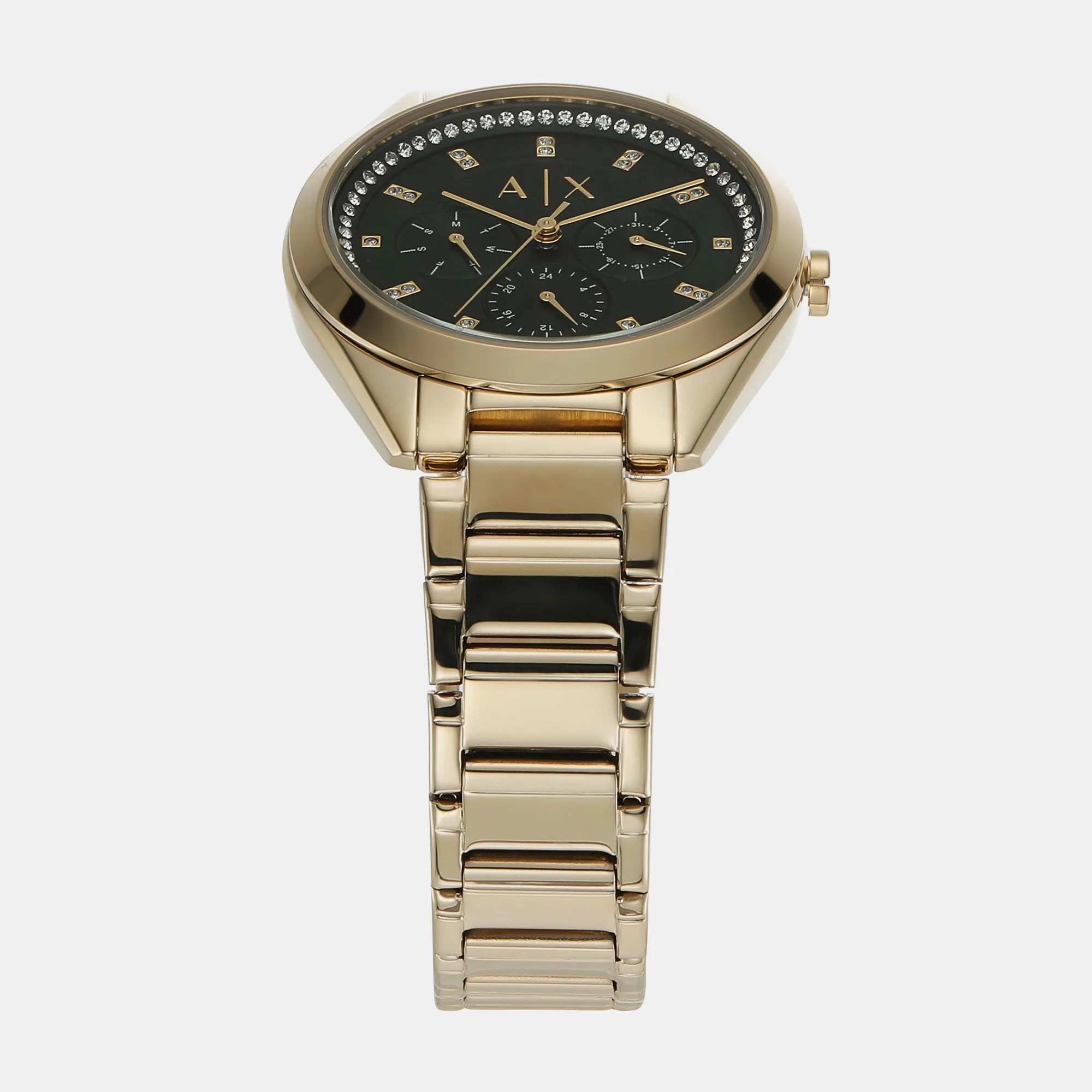 Women's Green Chronograph Stainless Steel Watch AX5661