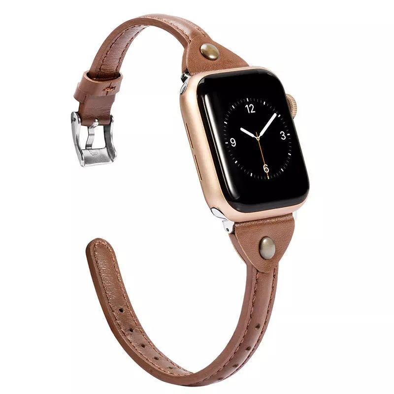 Women's Slim Classic Leather Apple Watch Band