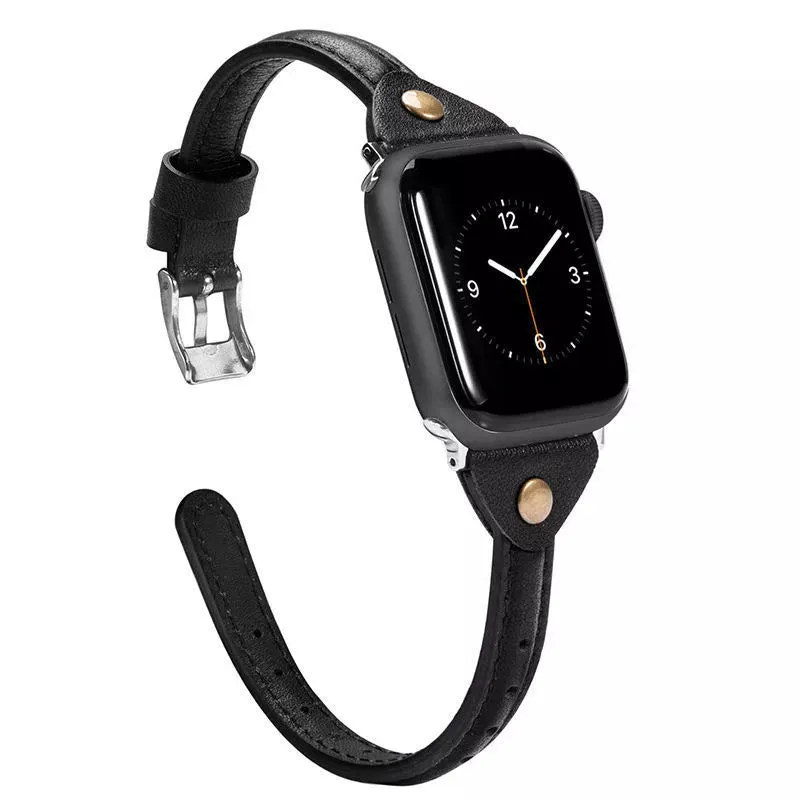 Women's Slim Classic Leather Apple Watch Band