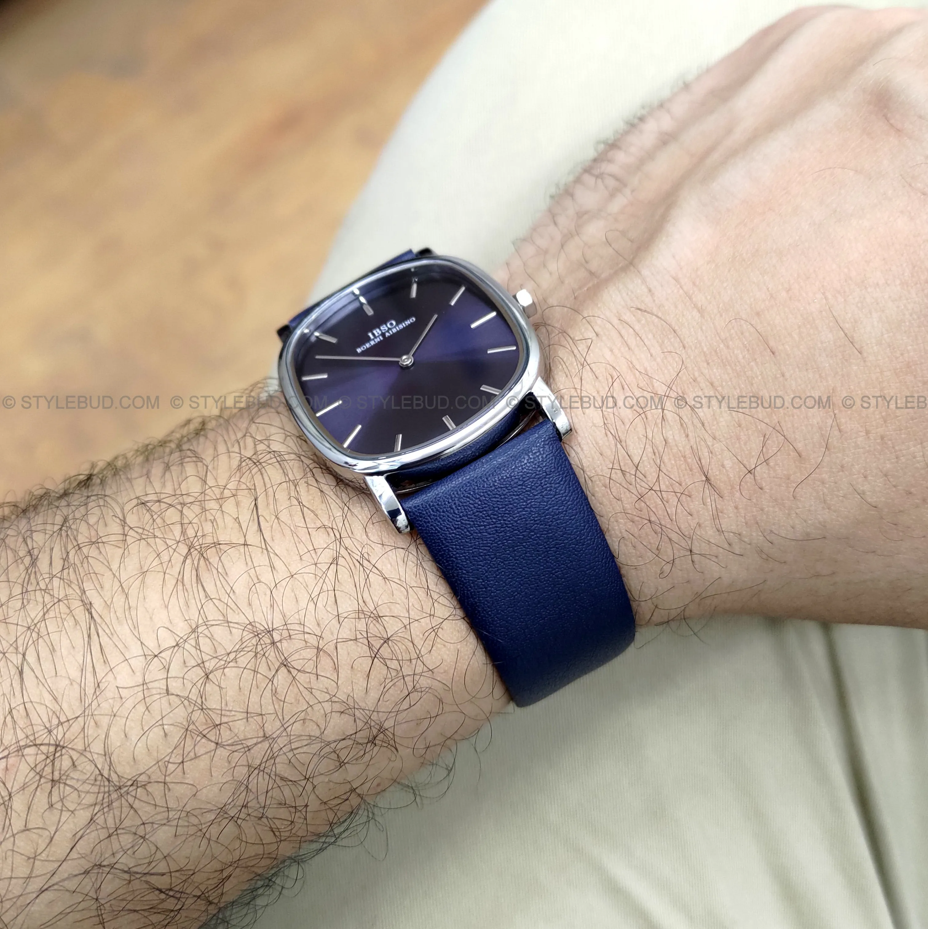 WW0472 IBSO Slim Silver Leather Belt Watch B2698G