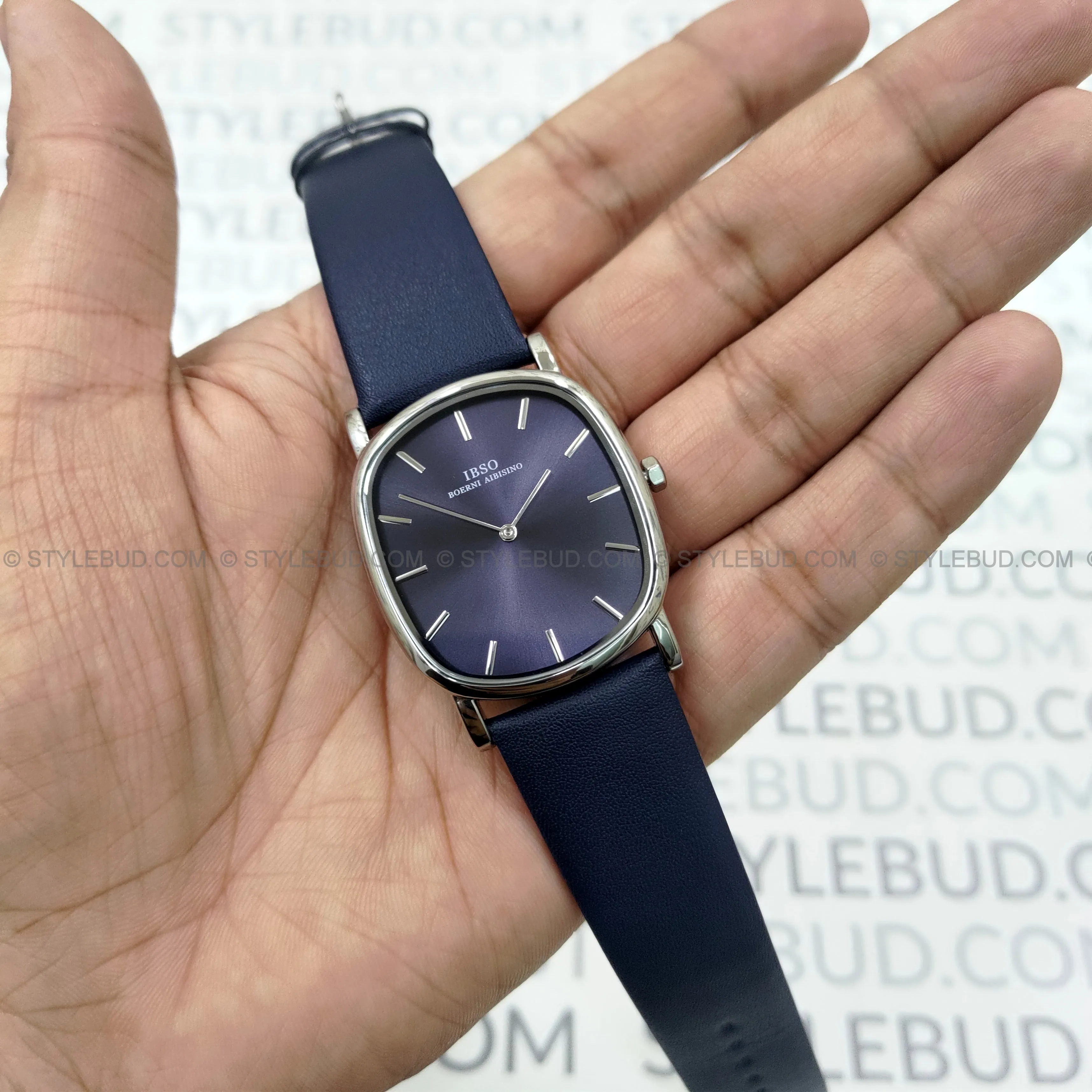 WW0472 IBSO Slim Silver Leather Belt Watch B2698G