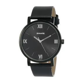 WW2229 Sonata Slim Leather Belt Watch 7142NL01