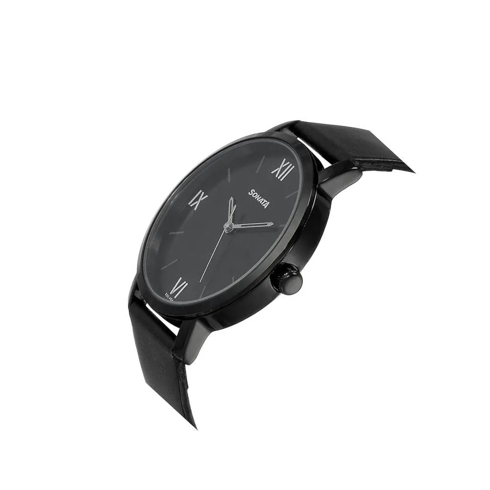 WW2229 Sonata Slim Leather Belt Watch 7142NL01