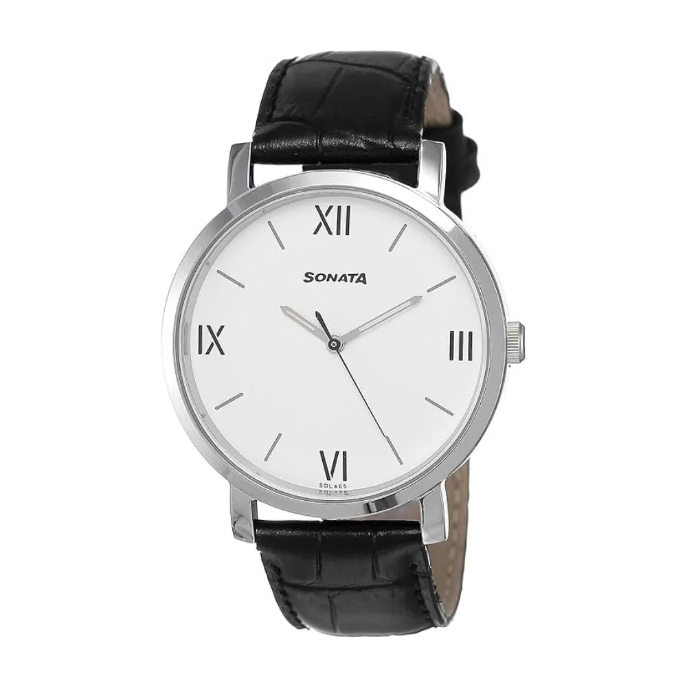 WW2233 Sonata Slim Leather Belt Watch 7142SL01