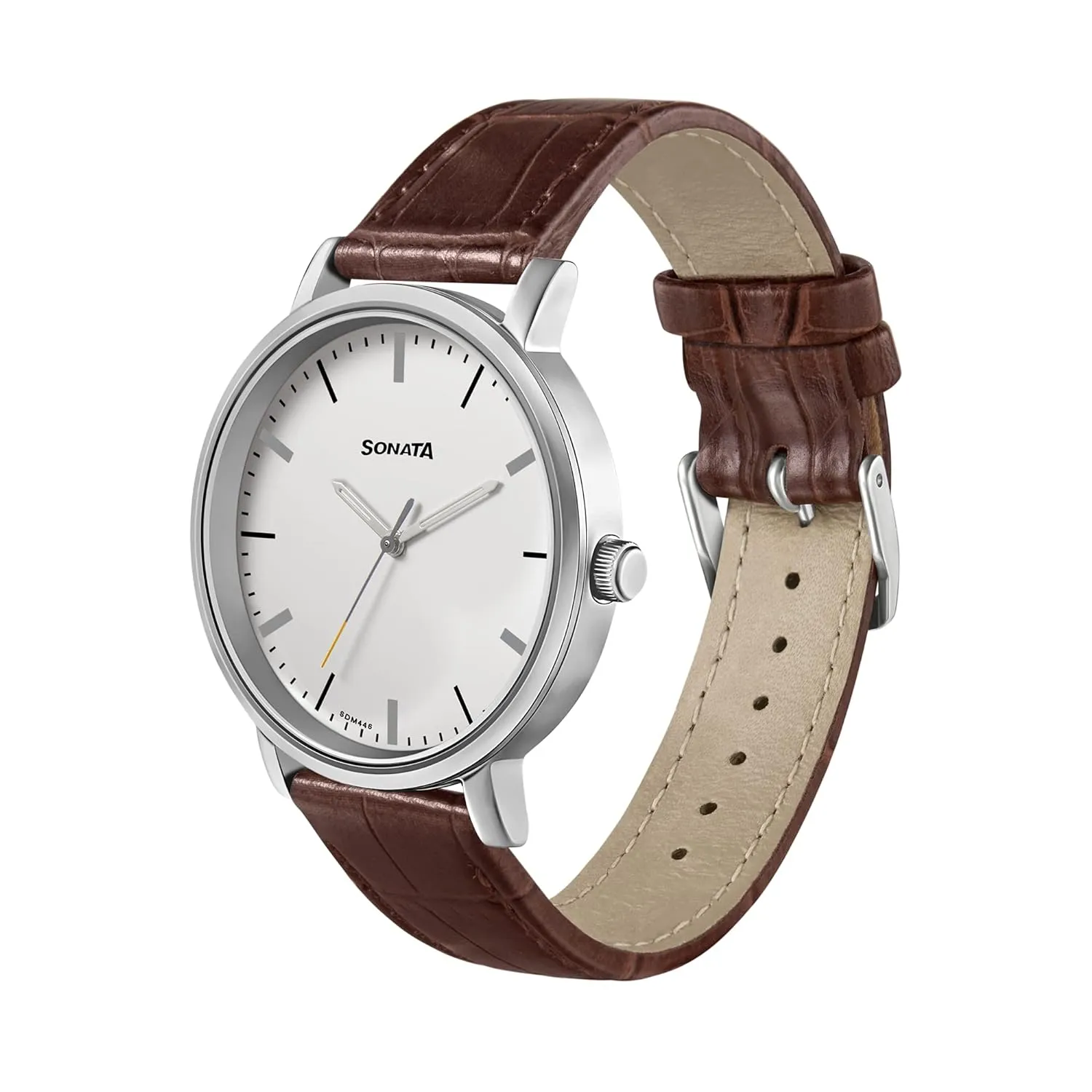 WW2236 Sonata Slim Leather Belt Watch 7142SL04