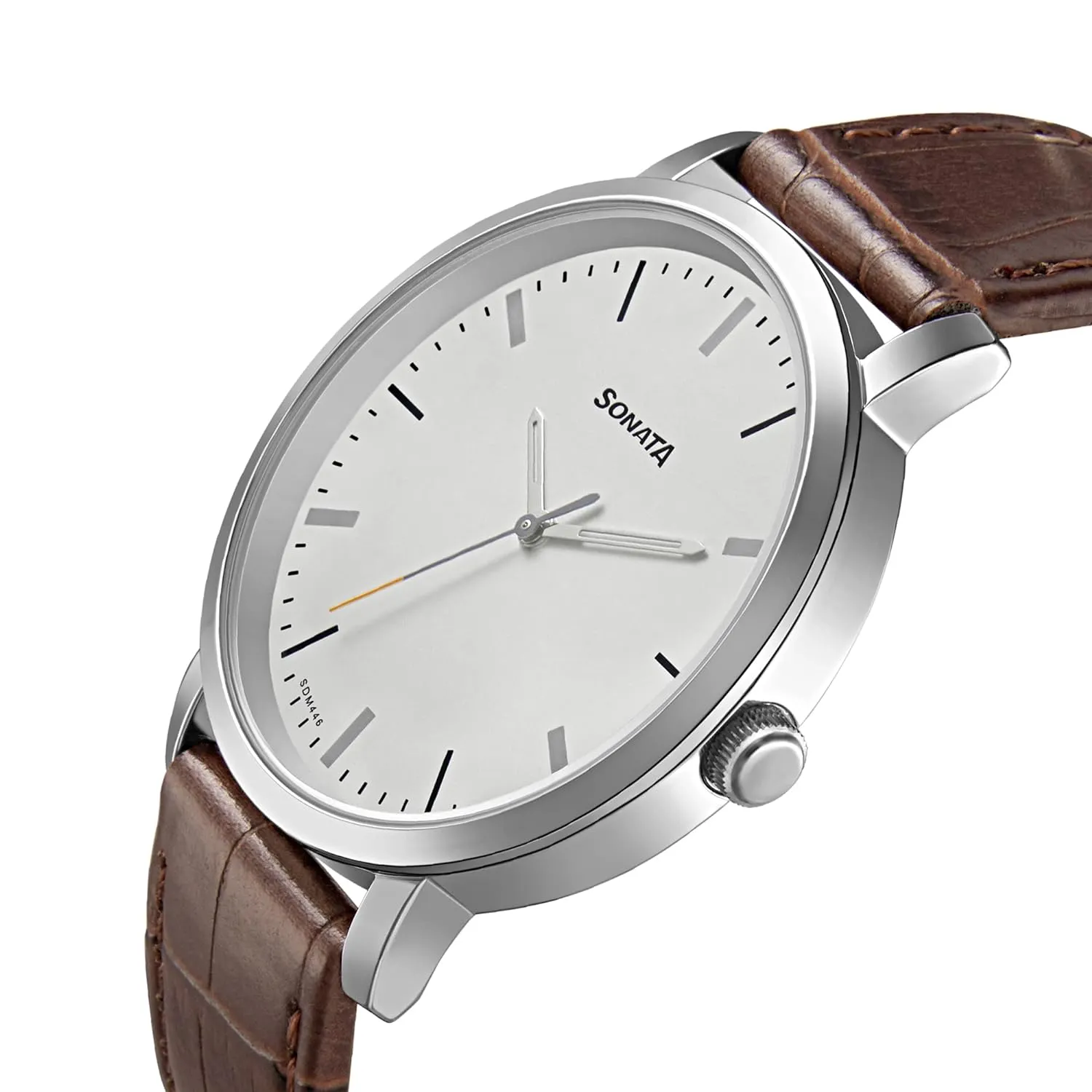 WW2236 Sonata Slim Leather Belt Watch 7142SL04