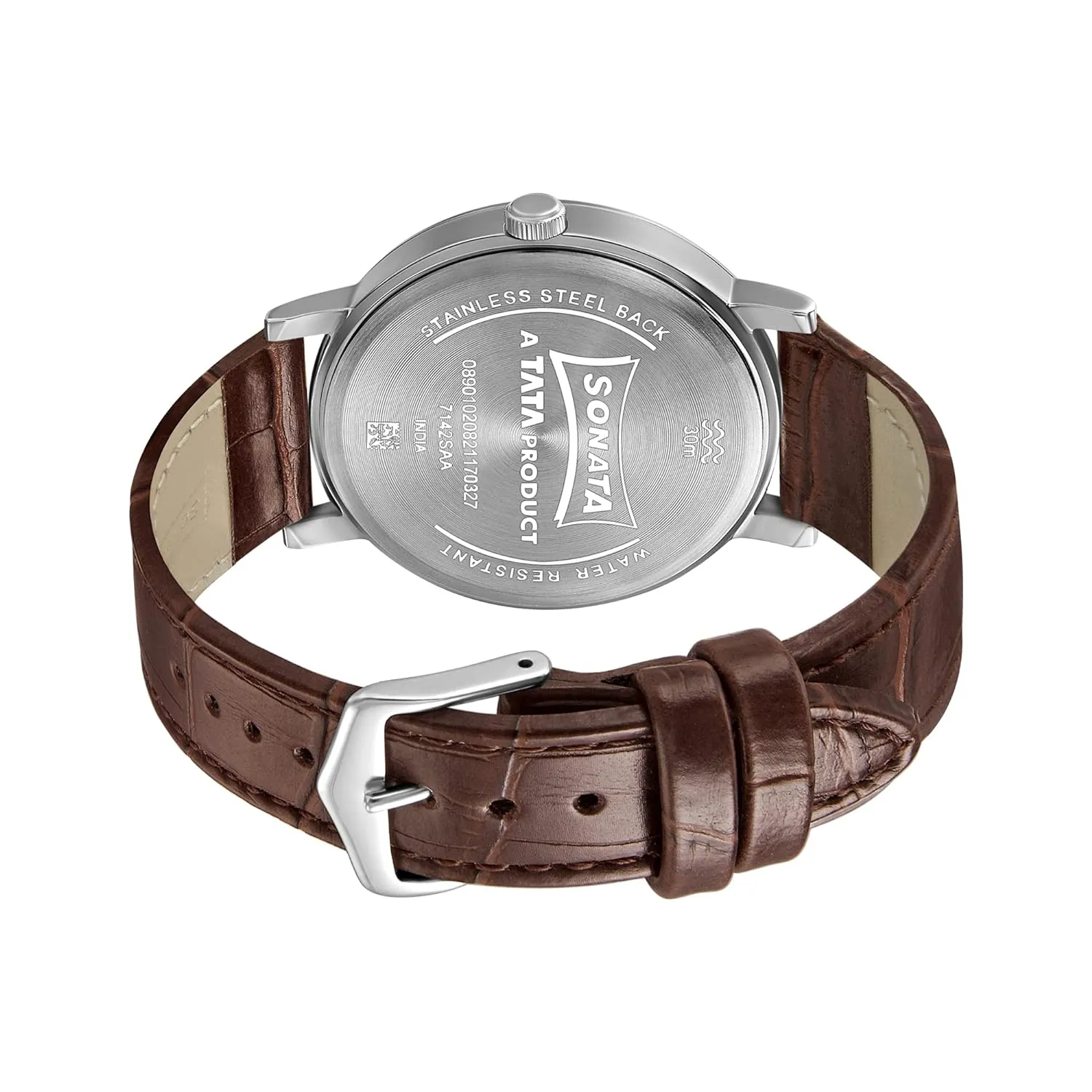 WW2236 Sonata Slim Leather Belt Watch 7142SL04