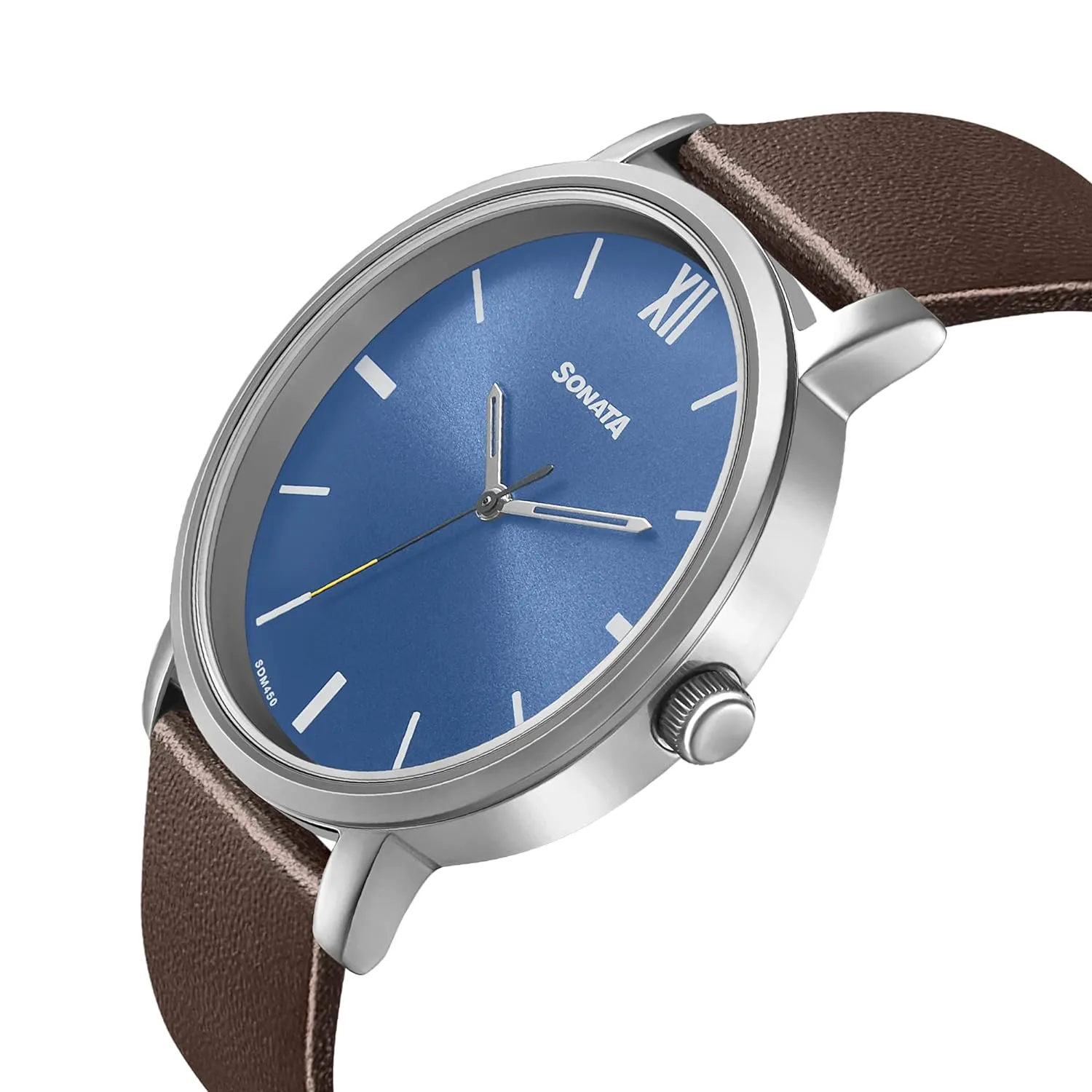 WW2237 Sonata Slim Leather Belt Watch 7142SL05