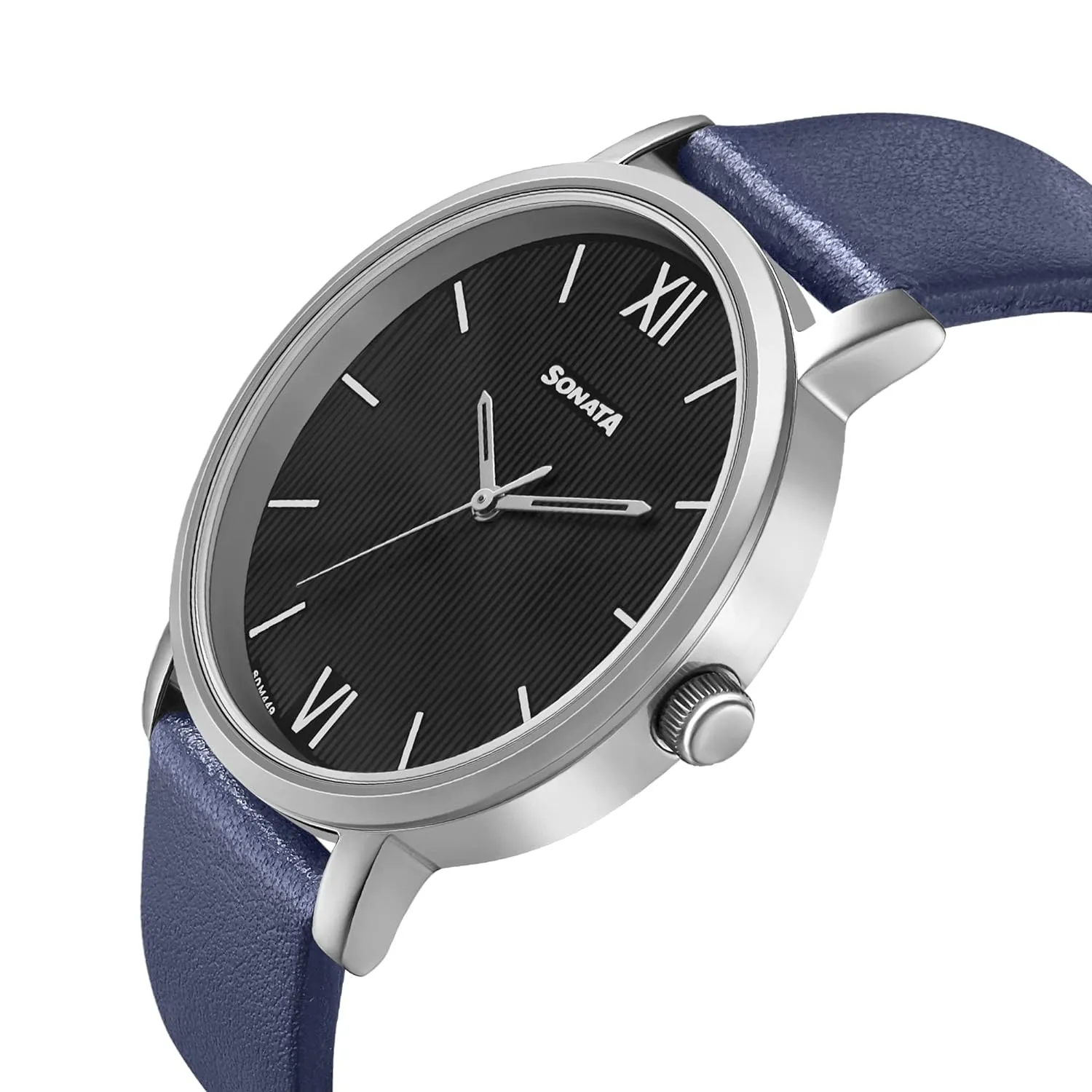 WW2238 Sonata Slim Leather Belt Watch 7142SL06