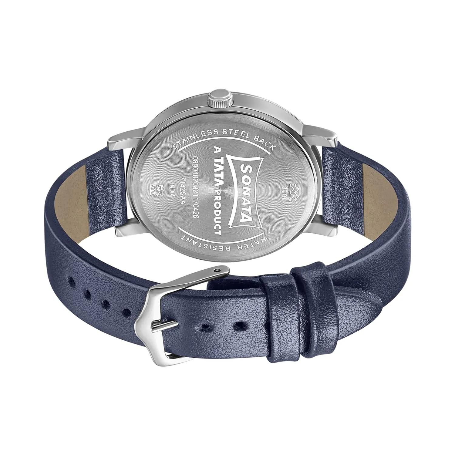 WW2238 Sonata Slim Leather Belt Watch 7142SL06