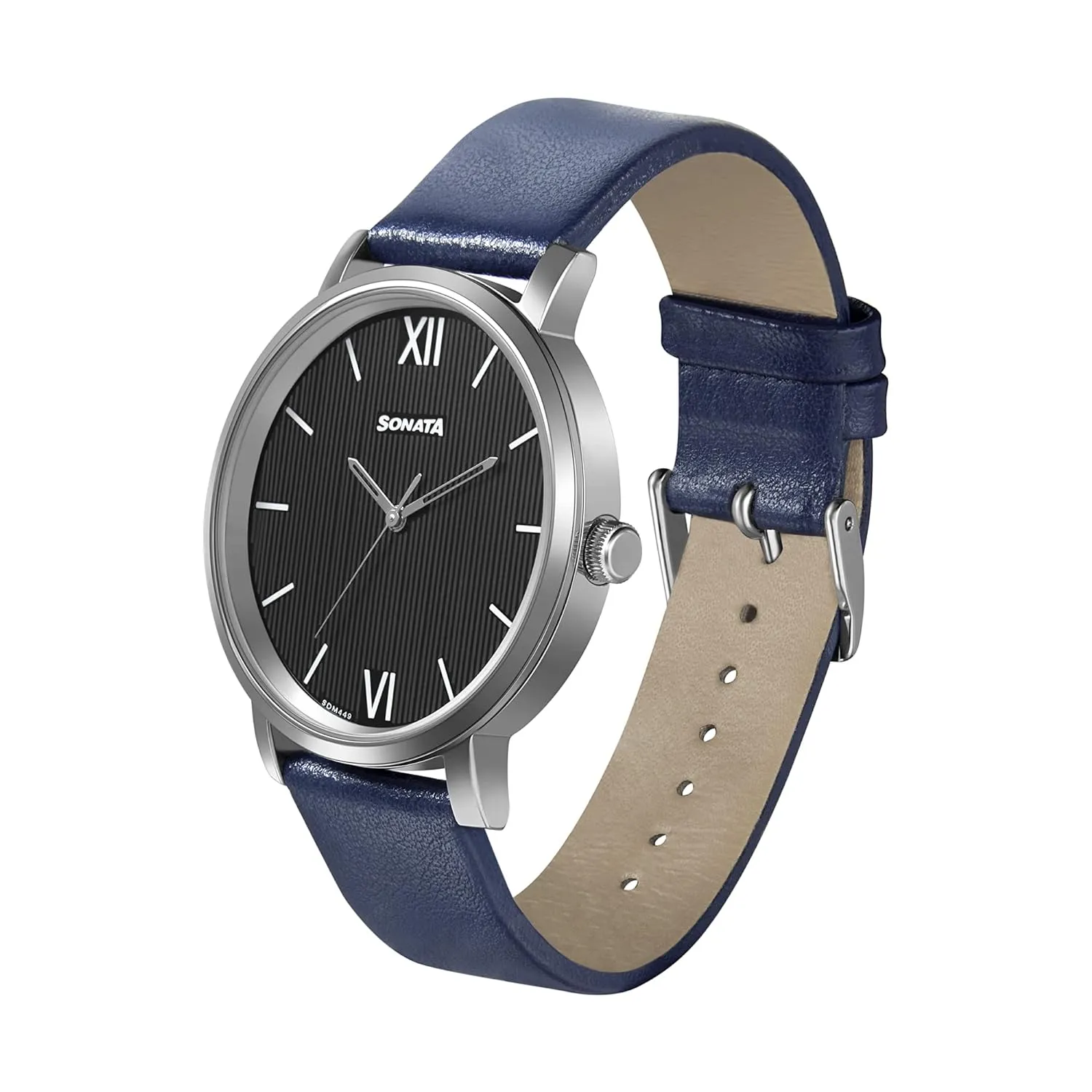 WW2238 Sonata Slim Leather Belt Watch 7142SL06