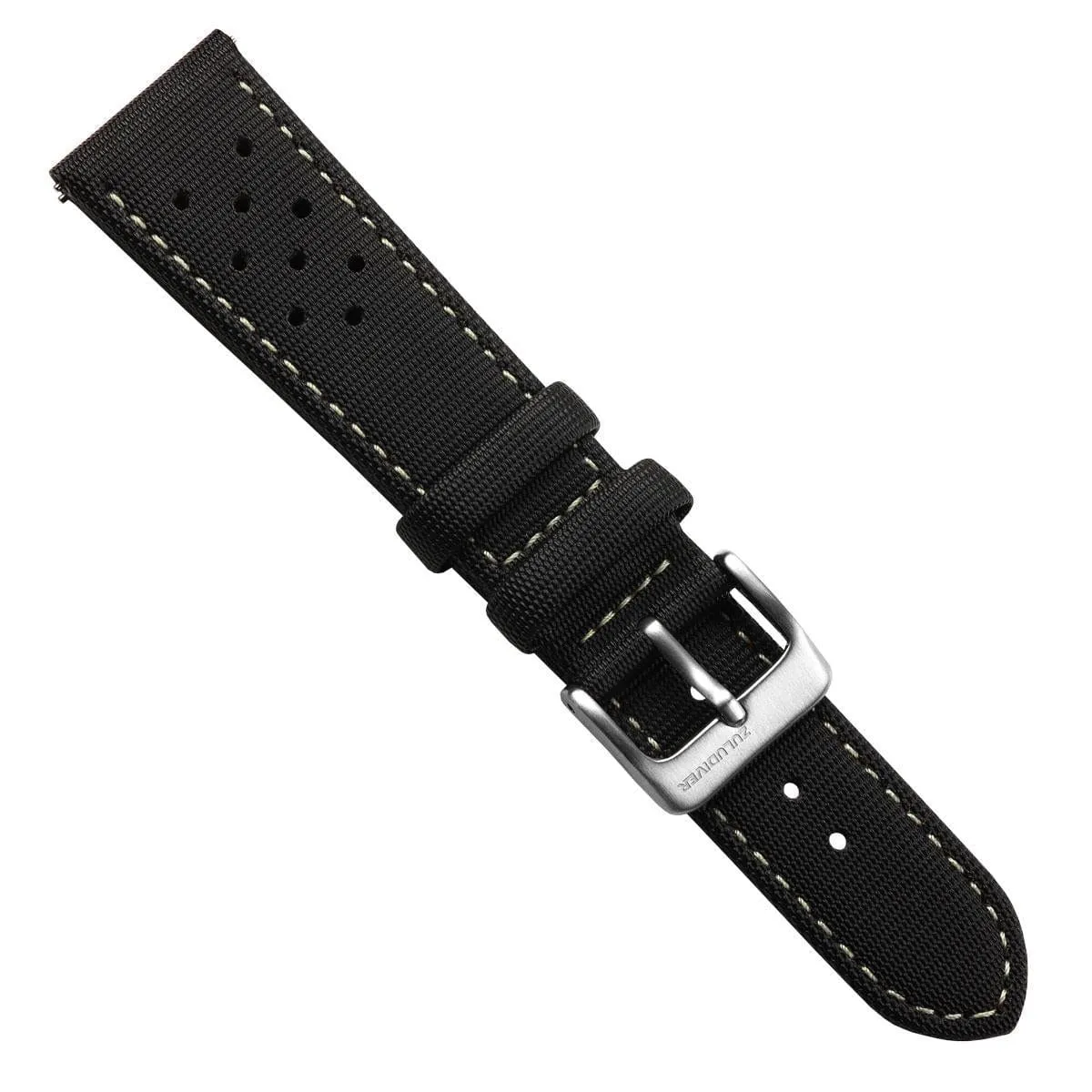 ZULUDIVER Mayday Navigator Sailcloth Divers Watch Strap - Off White