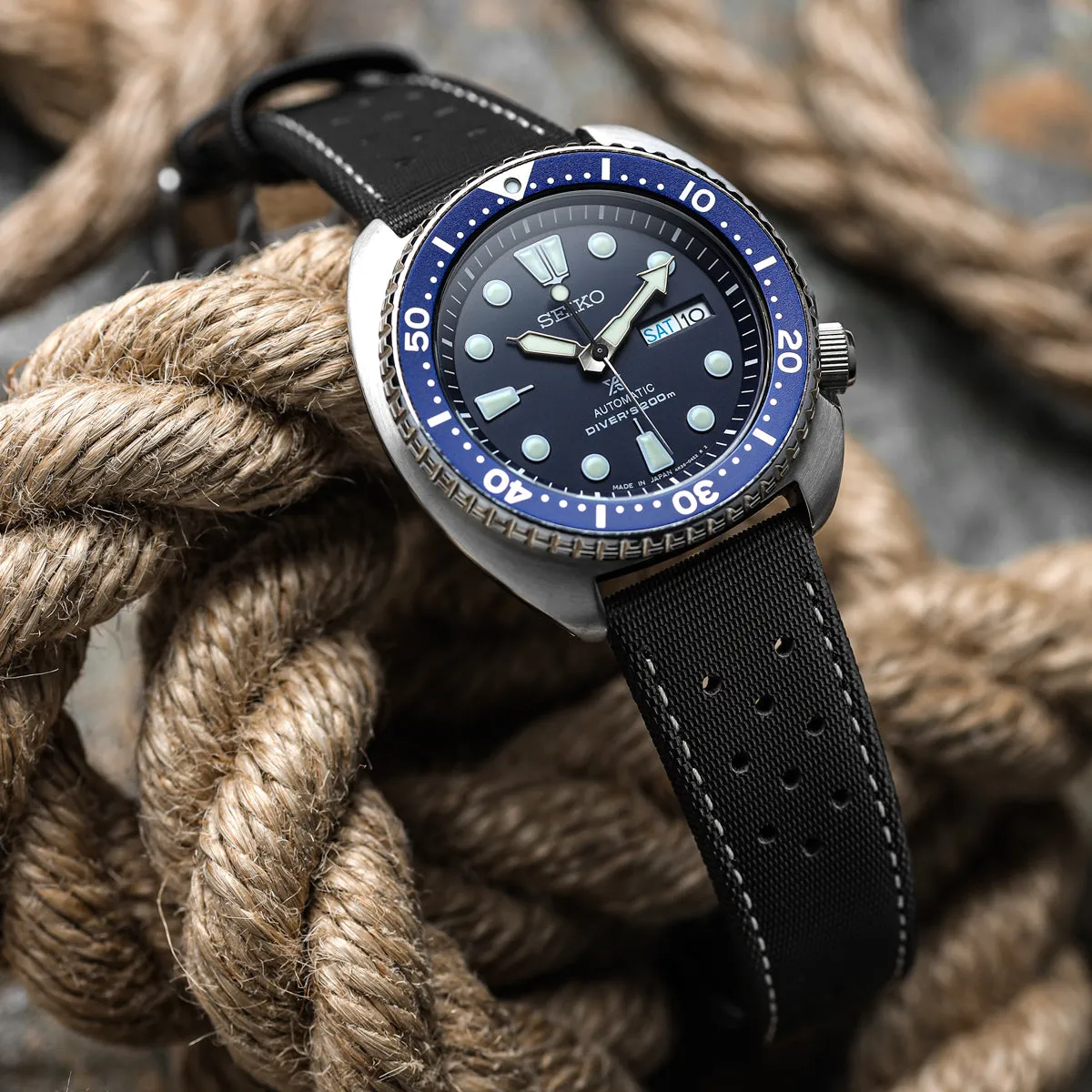 ZULUDIVER Mayday Navigator Sailcloth Divers Watch Strap - Off White